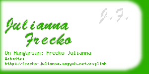 julianna frecko business card